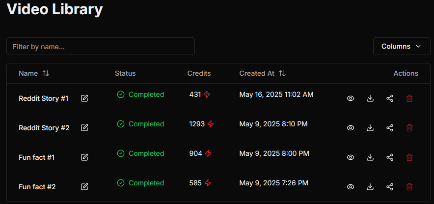 Video Library Showcase